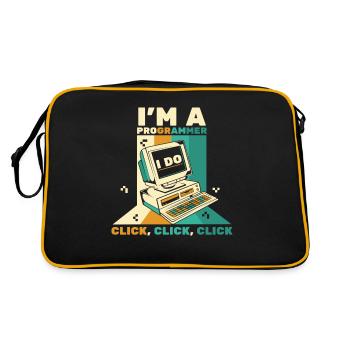 I'm A Programmer Click Software Engineer Coder - Retro Bag - black/gold - Back