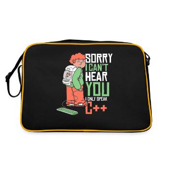 Can't Hear You Only Speak C++ Developer Coder - Retro Bag - black/gold - Back