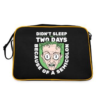 Didn't Sleep For Two Days Semicolon Developer - Retro Bag - black/gold - Back