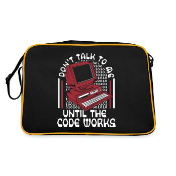Until The Code Works Software Engineer Coder - Retro Bag - black/gold - Back
