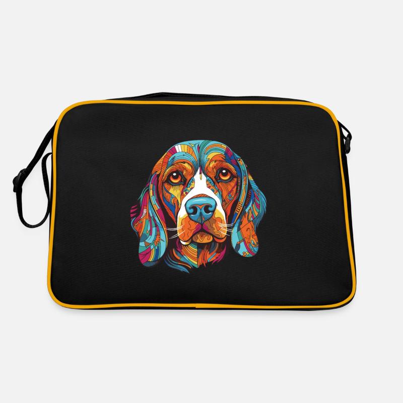 Beagle Dog Portrait Retro Bag