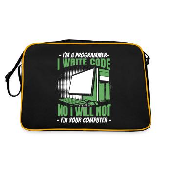 No I Will Not Fix Your Computer Developer - Retro Bag - black/gold - Back