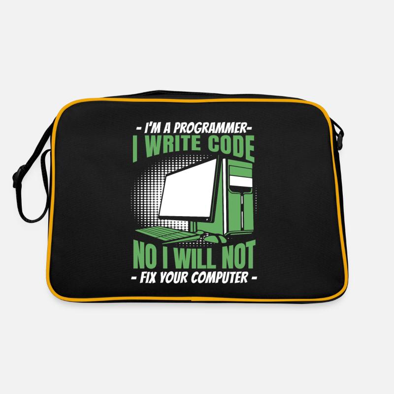 No I Will Not Fix Your Computer Developer Retro Tasche