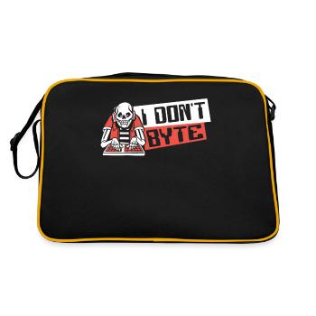 I Don't Byte Software Engineer Developer Coder - Retro Bag - black/gold - Back