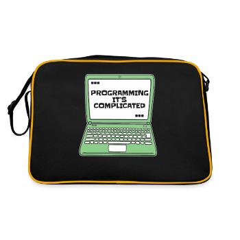 Programming It's Complicated Developer Coder - Retro Bag - black/gold - Back