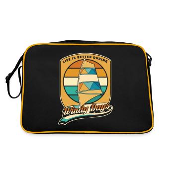 Life Is Better During Windy Days Water Sports - Retro Bag - black/gold - Back