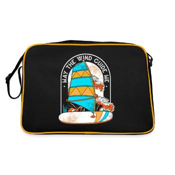 May The Wind Guide me Surfer Water Sports - Retro Bag - black/gold - Back