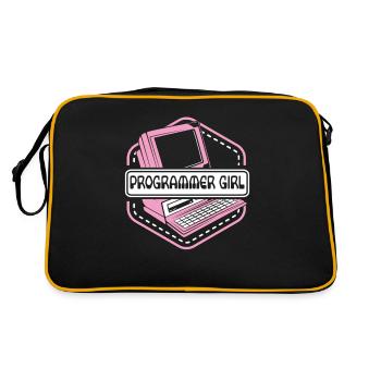 Programmer Girl Software Engineer Developer - Retro Bag - black/gold - Back