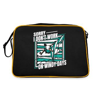 I Don't Work On Windy Days Water Sports Surfer - Retro Bag - black/gold - Back