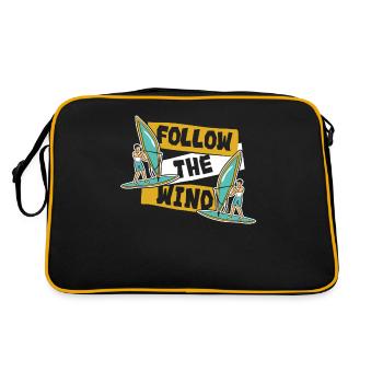 Follow The Wind Water Sports Surfers Surfers - Retro Bag - black/gold - Back