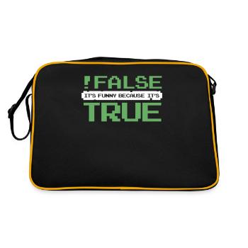 False It's Funny Because It's True Developer - Retro Bag - black/gold - Back