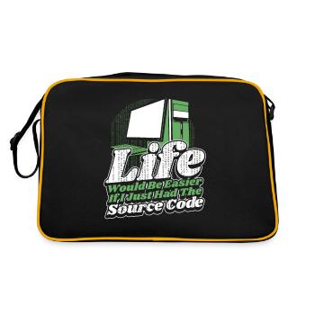 Life Would Be Easier Developer Coder Programmer - Retro Bag - black/gold - Back