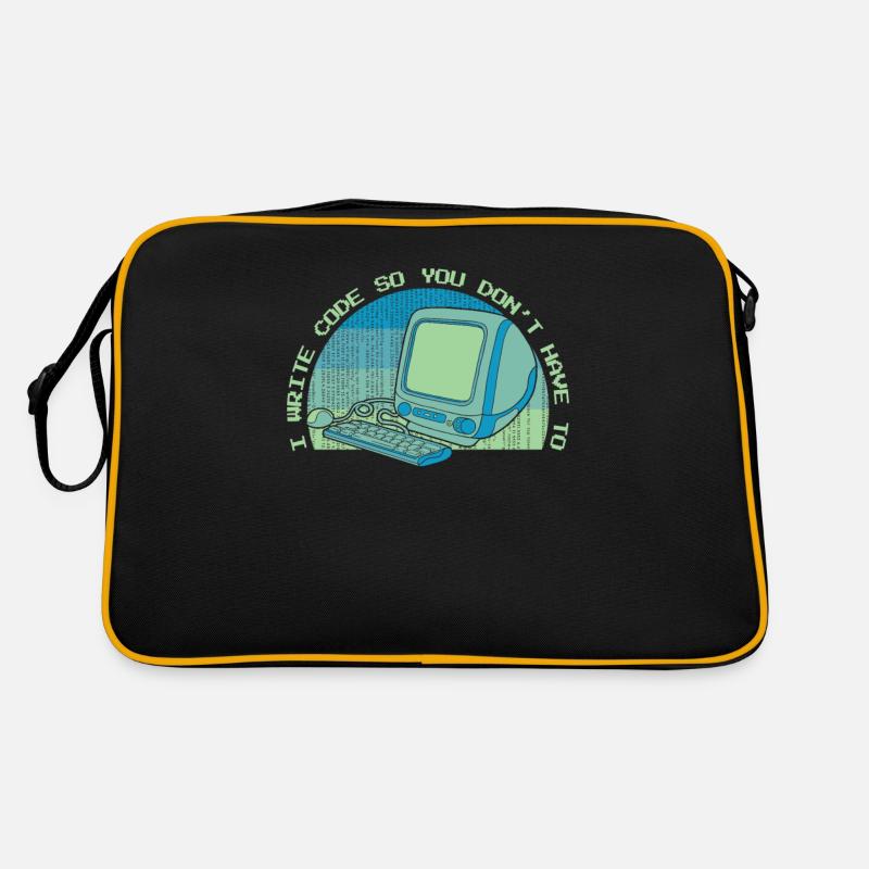 I Write Code So You Don't Have To Developer - Retro Tasche - Schwarz/Gold