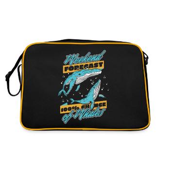 100 % de chances de voir des baleines, des bélugas bleus, des cétacés - Sac Retro - noir/or - Dos
