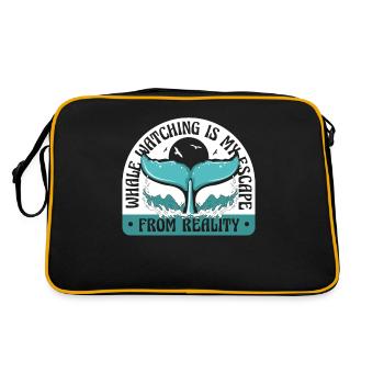 Est-ce que mon échappatoire à la réalité est le béluga bleu, le cétacé - Sac Retro - noir/or - Dos