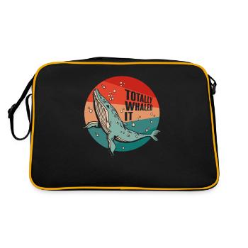 Je l'ai complètement tué, le béluga bleu, le cachalot - Sac Retro - noir/or - Dos