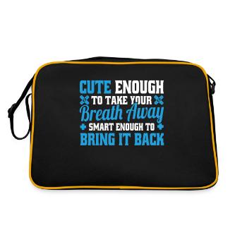 Cute Enough To Take Your Breath Away Arzt Ärztin - Retro Tasche - Schwarz/Gold - Hinten