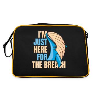 Just Here For The Breach Blue Beluga Cetacea - Retro Bag - black/gold - Back