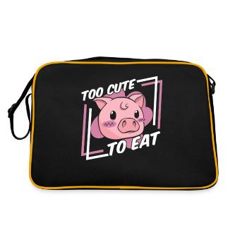 Zu süß, um Veganer zu essen Veganer Veganismus auf pflanzlicher Basis - Retro Tasche - Schwarz/Gold - Hinten