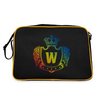 Armoiries de la lettre W - Sac Retro - noir/or - Dos