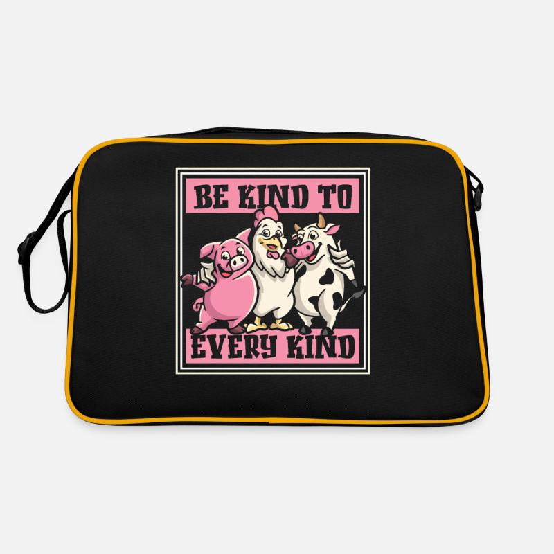 Be Kind To Every Kind Vegan Vegans Plant-Based Retro Bag