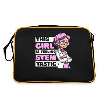 This Girl Is Feeling Stemtastic STEM Scientist - Retro Bag - black/gold - Back