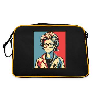 Steminist Portriat STEM Scientist Empowering - Retro Bag - black/gold - Back