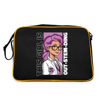 This Girl Is Out-STEM-Ding Empowering Women STEM - Retro Bag - black/gold - Back