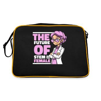The Future Of STEM Is Female Empowering Women - Retro Bag - black/gold - Back