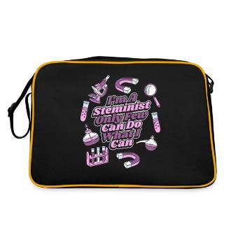 Nur wenige können das, was ich kann Wissenschaftler MINT - Retro Tasche - Schwarz/Gold - Hinten