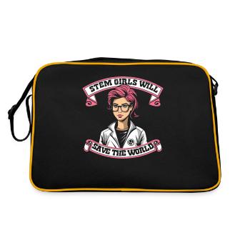 STEM Girls Will Save The World STEM Scientist - Retro Bag - black/gold - Back