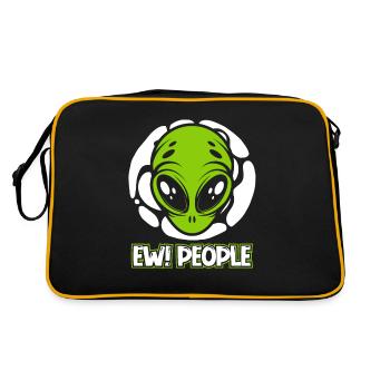 Ew People Ufo Conspiracy Außerirdischer Alien - Sac Retro - noir/or - Dos