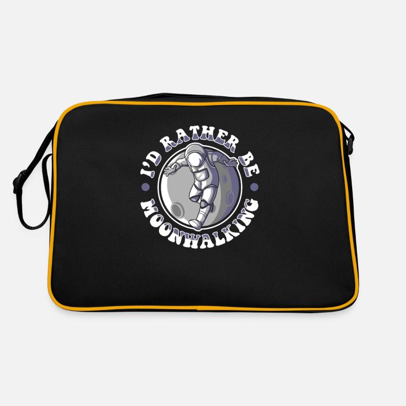 I'd Rather Be Moonwalking Cosmonaut Spaceship Retro Bag