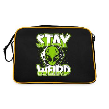 Stay Weird Außerirdischer Ufo Conspiracy Alien - Sac Retro - noir/or - Dos