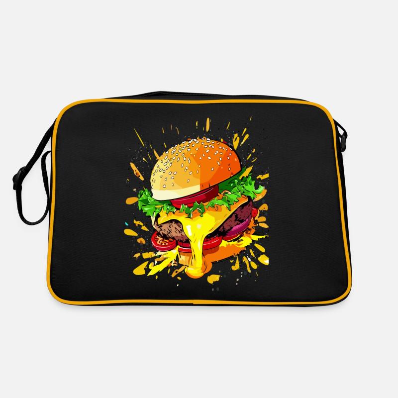 Extra Käse Burger Cheeseburger Retro Tasche
