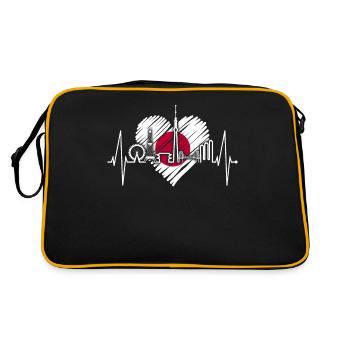 Tokyo Skyline Heartbeat Japon Drapeau J’aime Tokyo - Sac Retro - noir/or - Dos