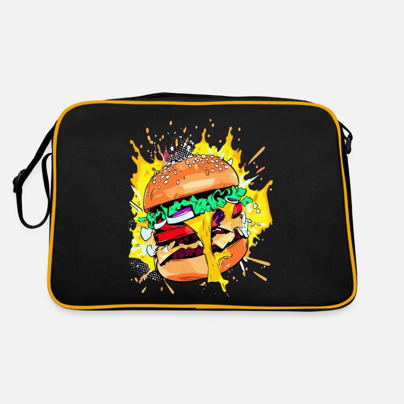 Extra Cheese Burger Cheeseburge Retro Bag