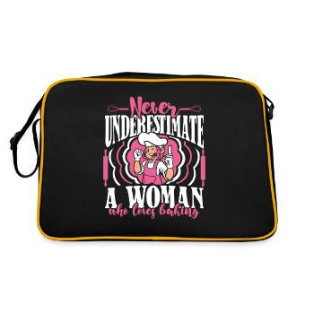 Ne sous-estimez jamais une femme qui aime cuisiner - Sac Retro - noir/or - Dos