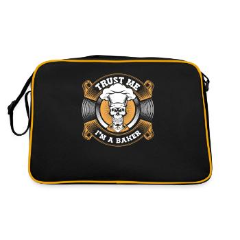 Trust Me I'm A Baker Hobby Baker Bakery - Retro Bag - black/gold - Back