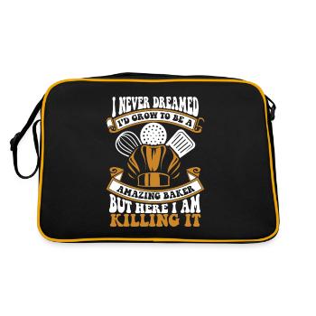 Je n’ai jamais rêvé de devenir chef pâtissier - Sac Retro - noir/or - Dos