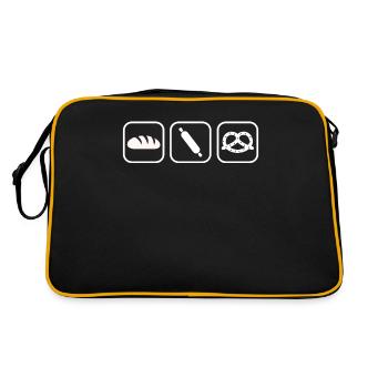 Rétro hobby boulanger boulangerie confiserie maître boulanger - Sac Retro - noir/or - Dos