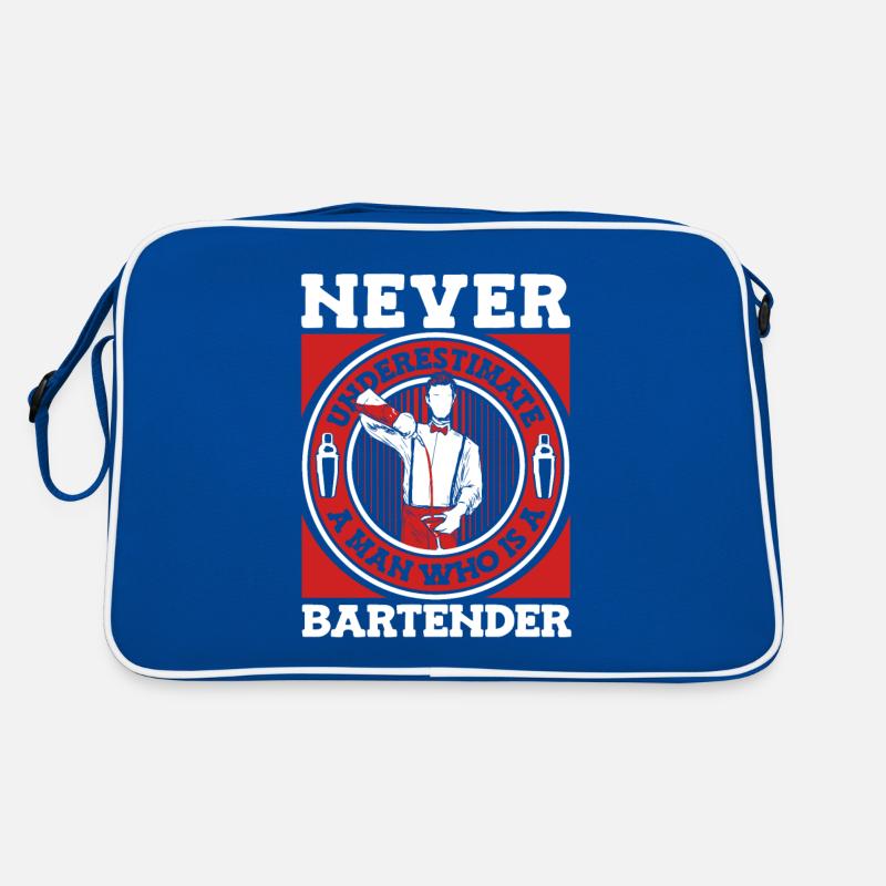 Never Underestimate A Men Who Is A Bartender Retro Bag