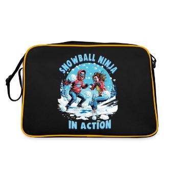 Snowball Fight - Snowball Ninja en action - Sac Retro - noir/or - Dos