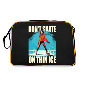Patineur sur glace Patinage sur glace Patinage sur glace - Sac Retro - noir/or - Dos