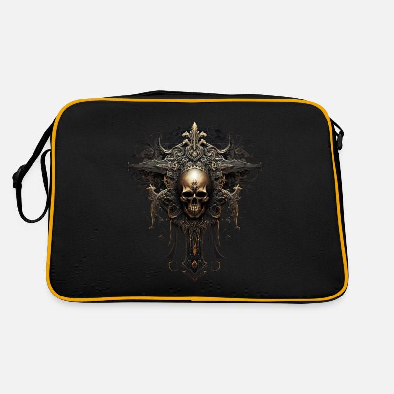 Gothic Cross Goths Design Victorian - Retro Bag - black/gold