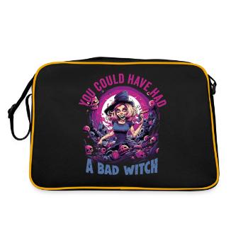 Magische Dunkle Kunst Okkulte Hexen Designs - Retro Tasche - Schwarz/Gold - Hinten