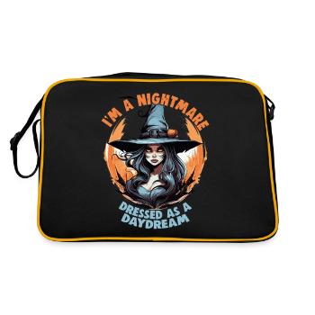 Magische Dunkle Kunst Okkulte Hexen Designs - Retro Tasche - Schwarz/Gold - Hinten