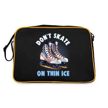Patineur sur glace Patinage sur glace Patinage sur glace - Sac Retro - noir/or - Dos