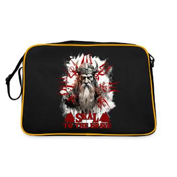 Fabriqué par odin culture viking - Sac Retro - noir/or - Dos