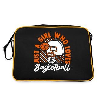 Juste une fille qui aime le basket-ball Joueur de basket-ball - Sac Retro - noir/or - Dos